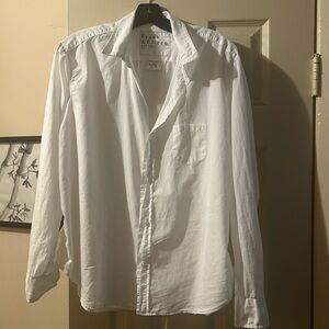 Frank & Eileen "Eileen" Relaxed Cotton Button-Up Shirt White Oversized L